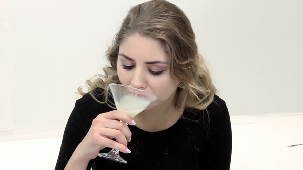 Julie Red swallowing 54 big loads