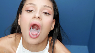 Breiny Zoe swallowing 13 gloryhole loads